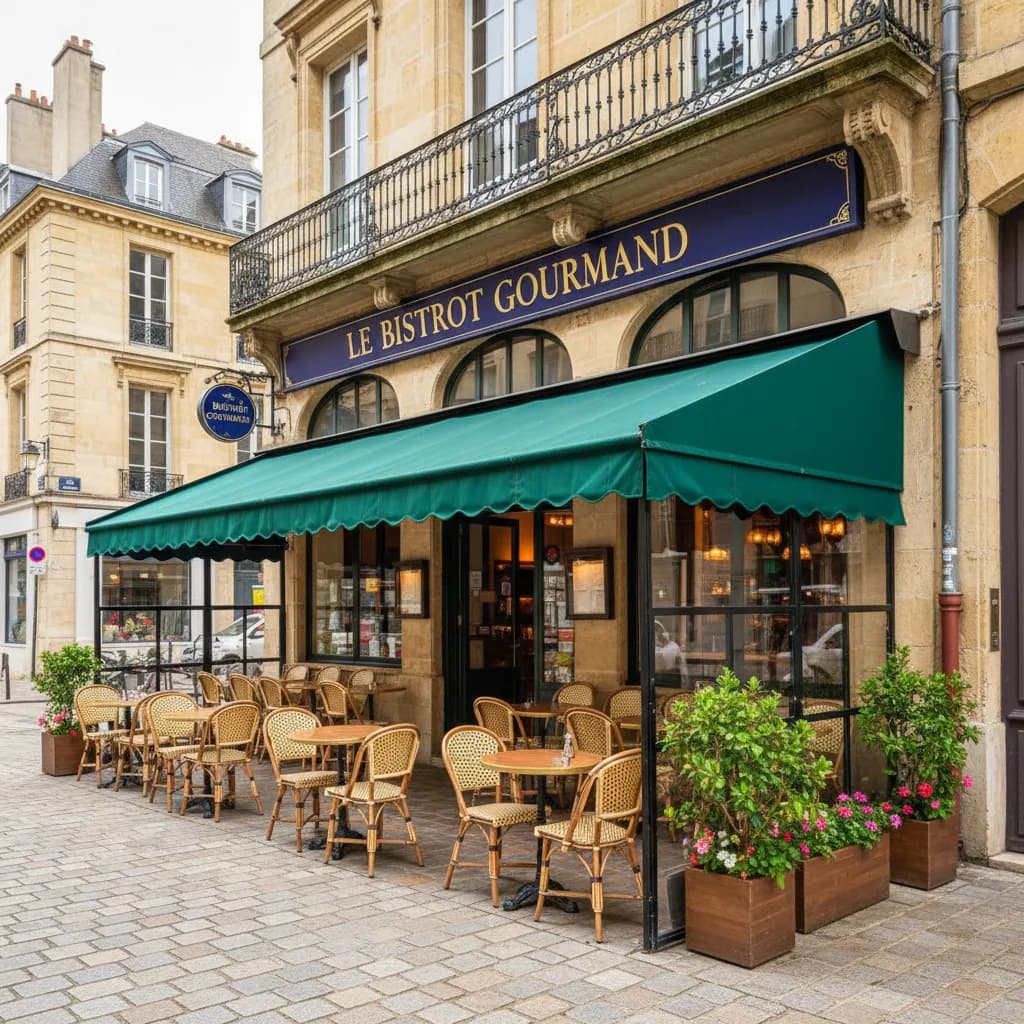 Restaurant à Bordeaux : terrasse - extraction - Image 1