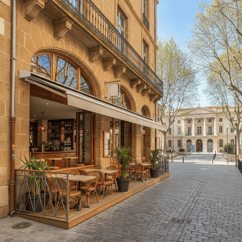 Restaurant 87m² à Perpignan : terrasse - licence IV