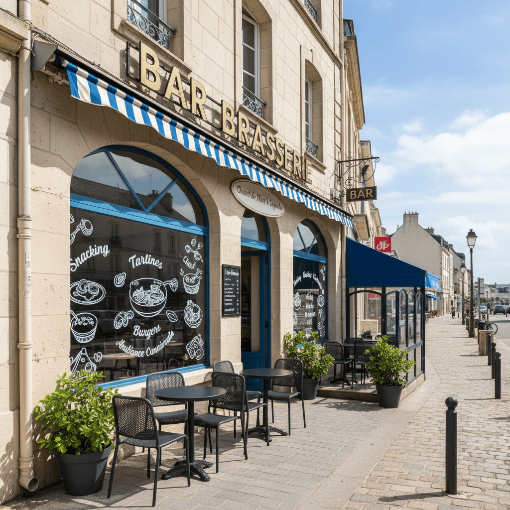 Bar-brasserie à Les Sables-D'Olonne : terrasse - licence IV - Image 1