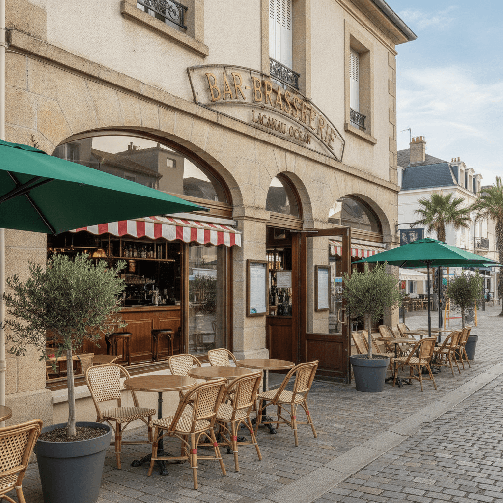 Bar-brasserie 240m² à Lacanau : terrasse - licence IV