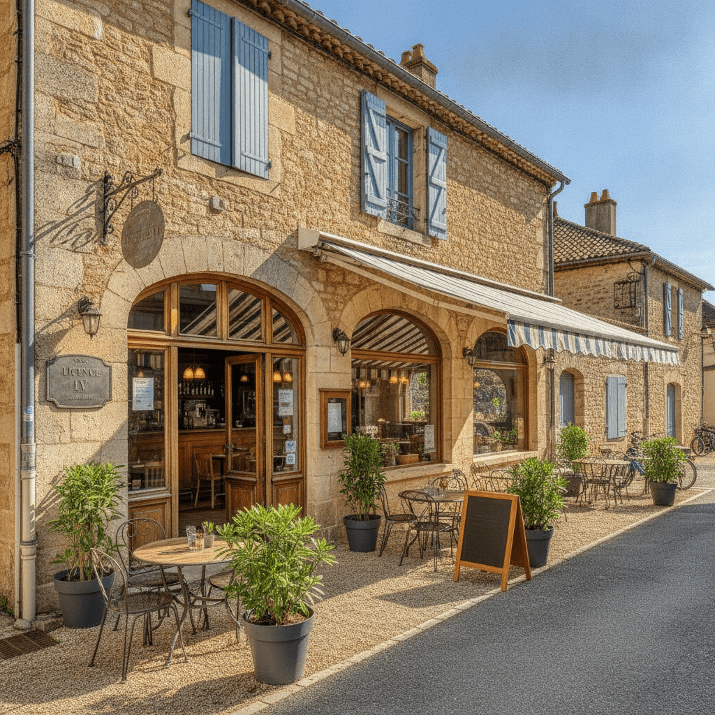 Restaurant à Saint-Émilion : terrasse - licence IV - Image 1