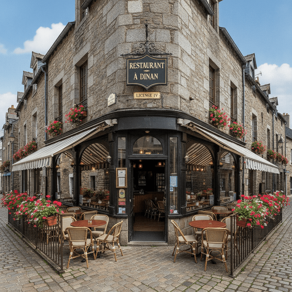 Restaurant à Dinan : terrasse - licence IV