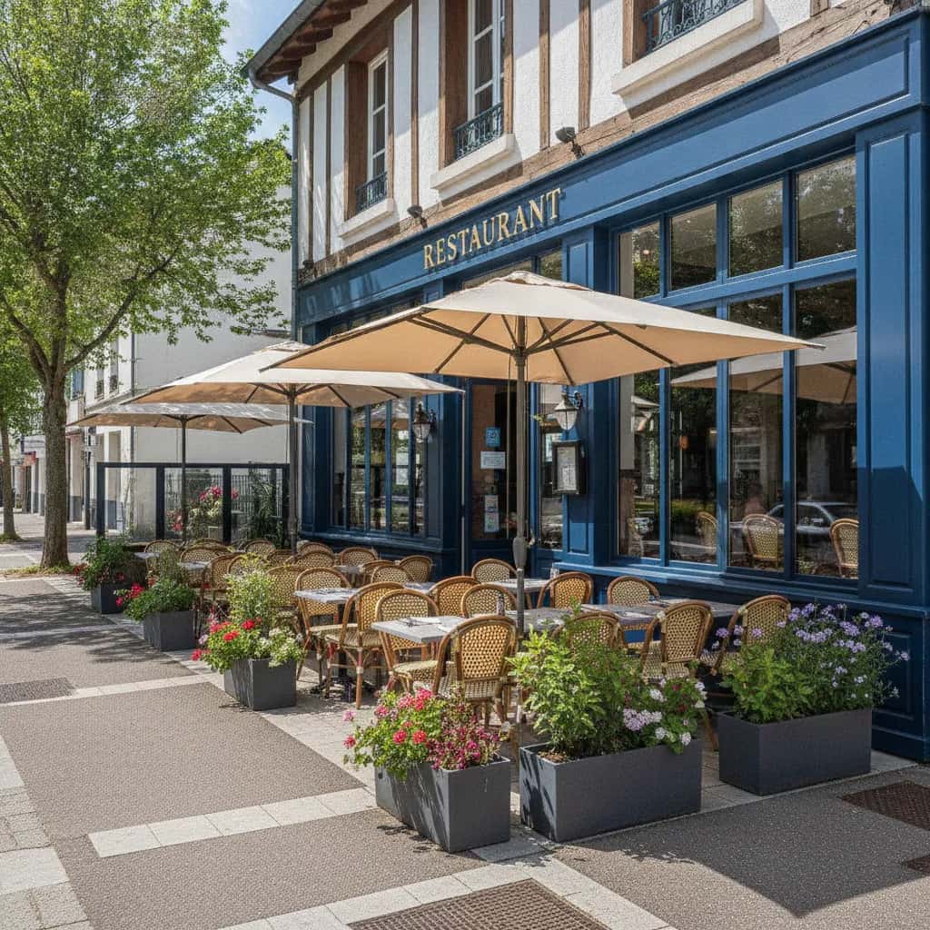 Restaurant 285m² à Anglet : terrasse - extraction