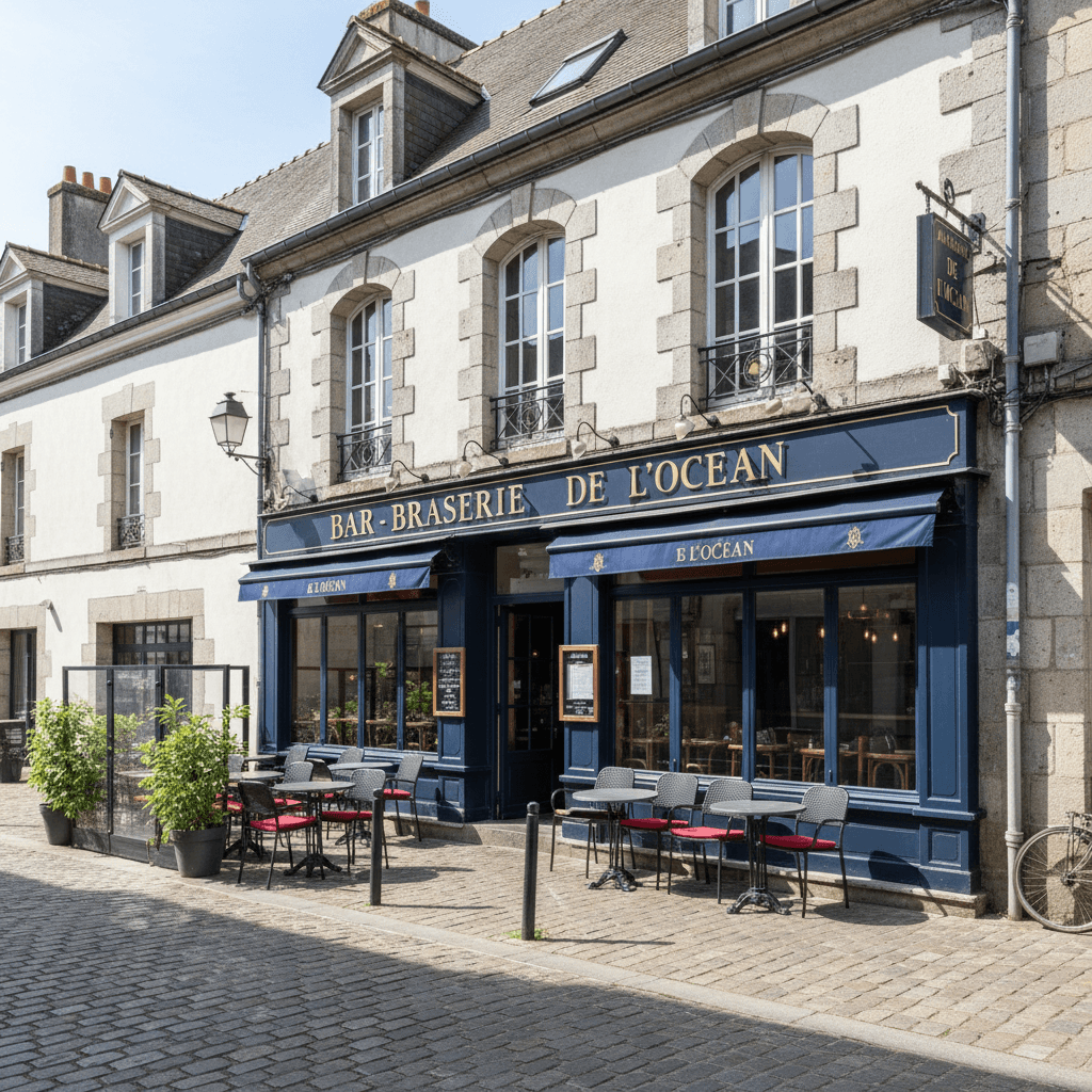 Bar-brasserie à Saint-Brieuc : terrasse - licence IV - Image 1