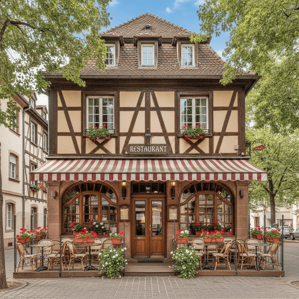 Restaurant 115m² à Strasbourg : terrasse - Image 1