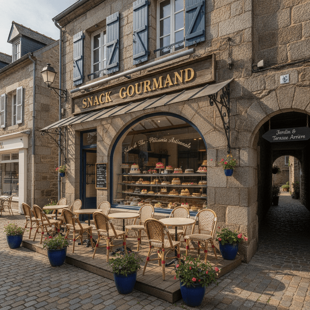 Snack 400m² à Saint-Brieuc : terrasse - climatisation