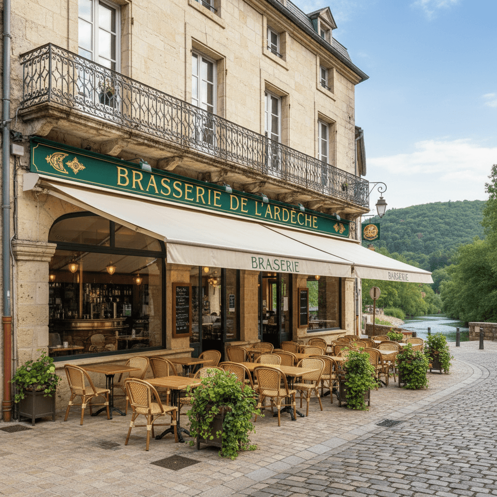 Bar-brasserie 500m² à Ruoms : terrasse - licence IV - Image 1
