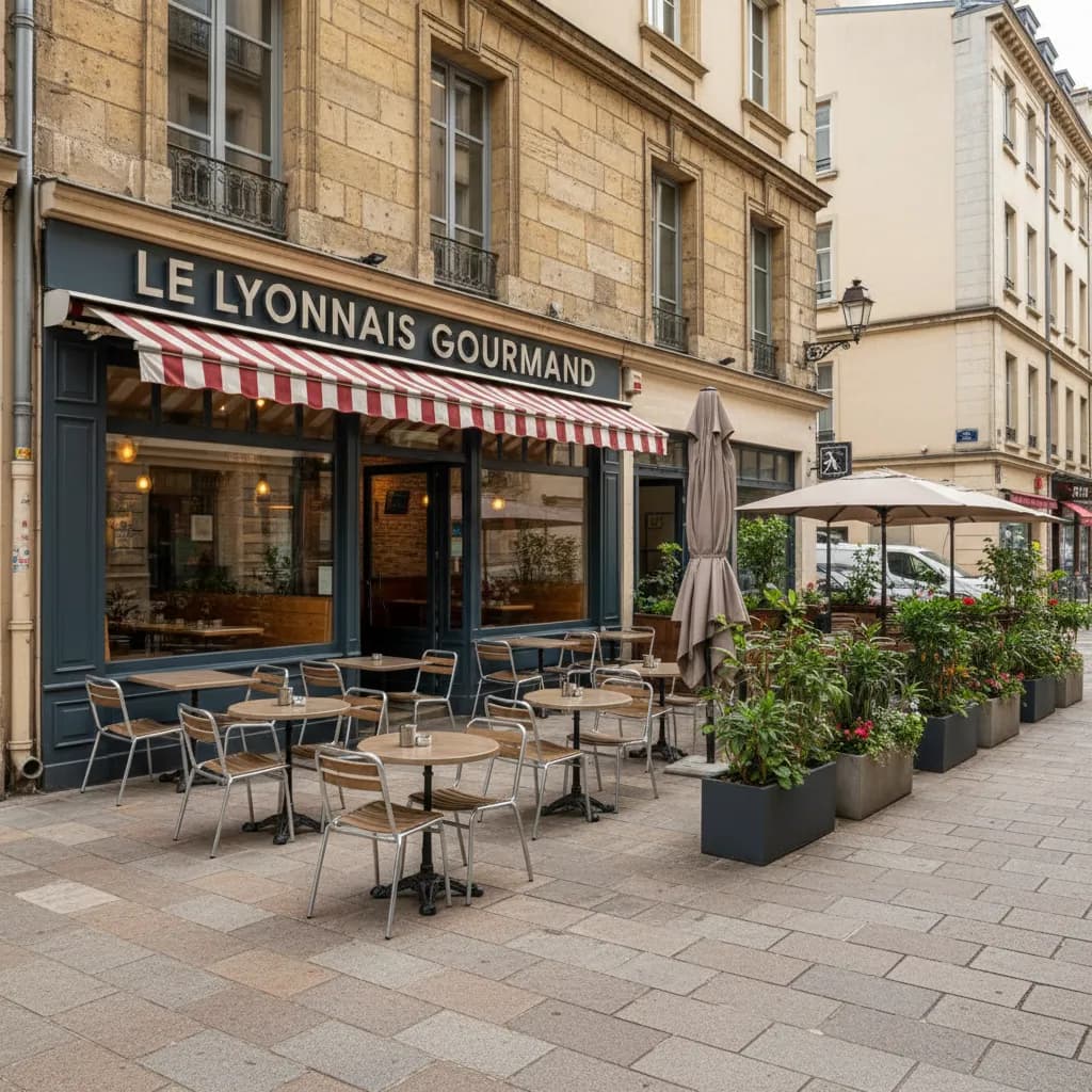 Fast-food 160m² à Lyon : terrasse - Image 1