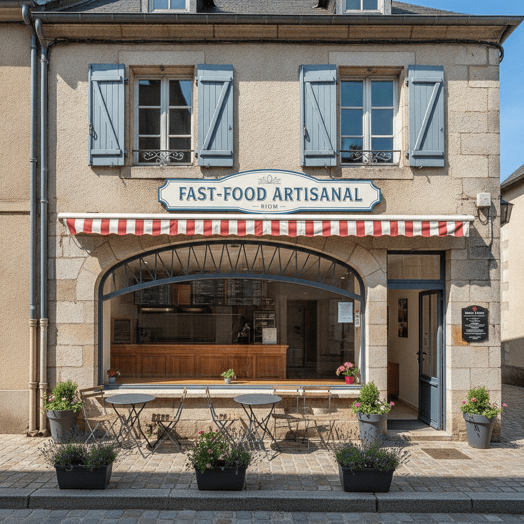Fast-food 180m² à Riom : terrasse - licence IV - Image 1