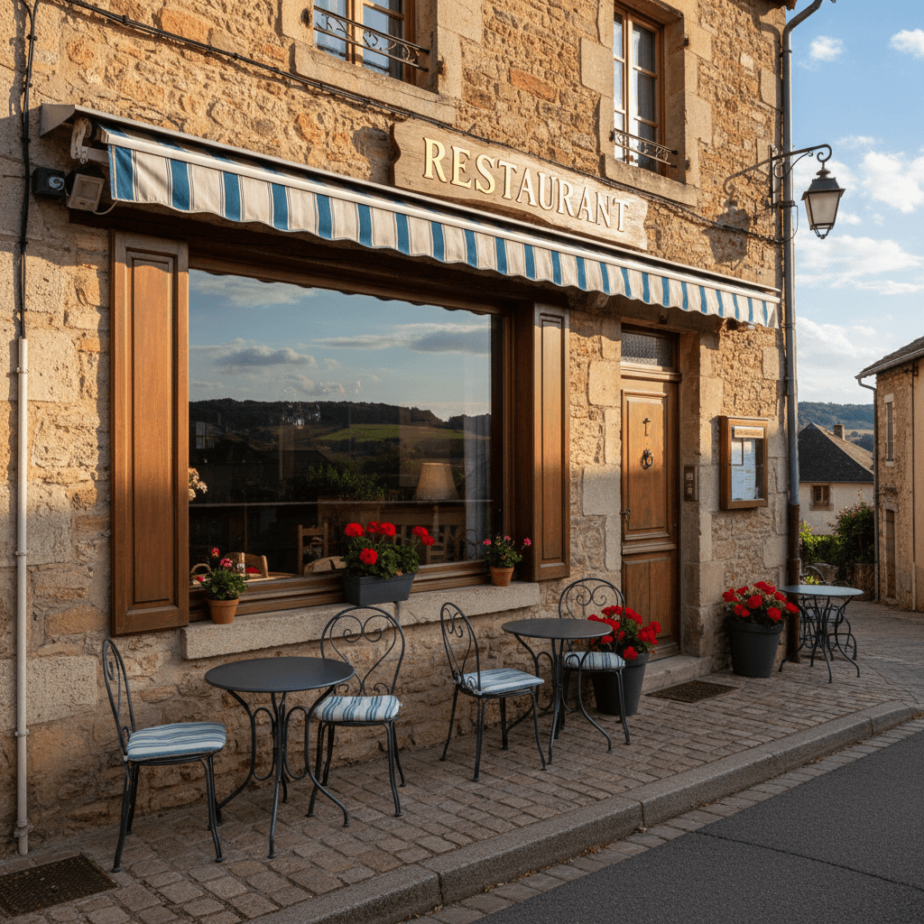 Restaurant 95m² à Chiroubles : terrasse - licence IV