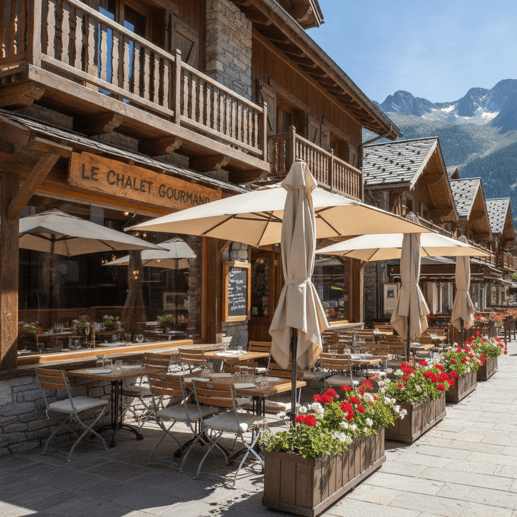 Restaurant 68m² à Orcières : terrasse - licence IV