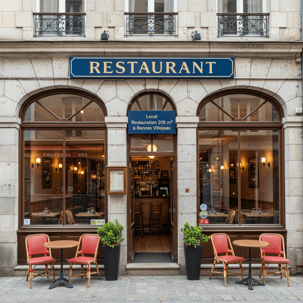 Restaurant 215m² à Rennes : licence IV - extraction