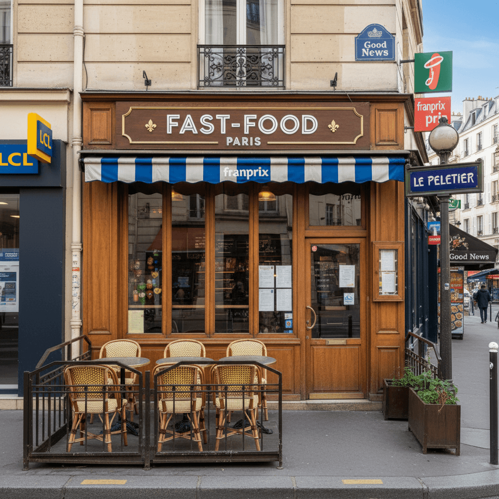Fast-food 45m² à Paris : extraction - cuisine équipée