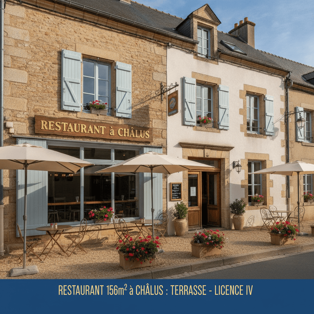 Restaurant 156m² à Châlus : terrasse - licence IV