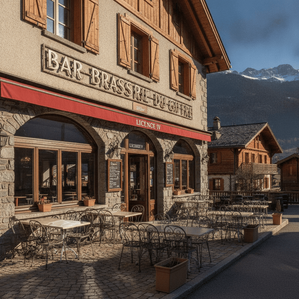 Bar-brasserie 293m² à Samoëns : terrasse - licence IV