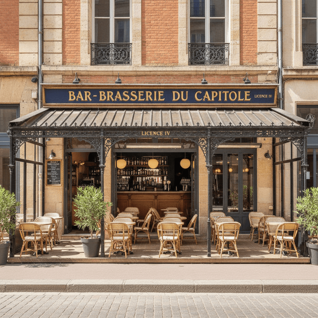 Bar-brasserie 45m² à Toulouse : terrasse - licence IV