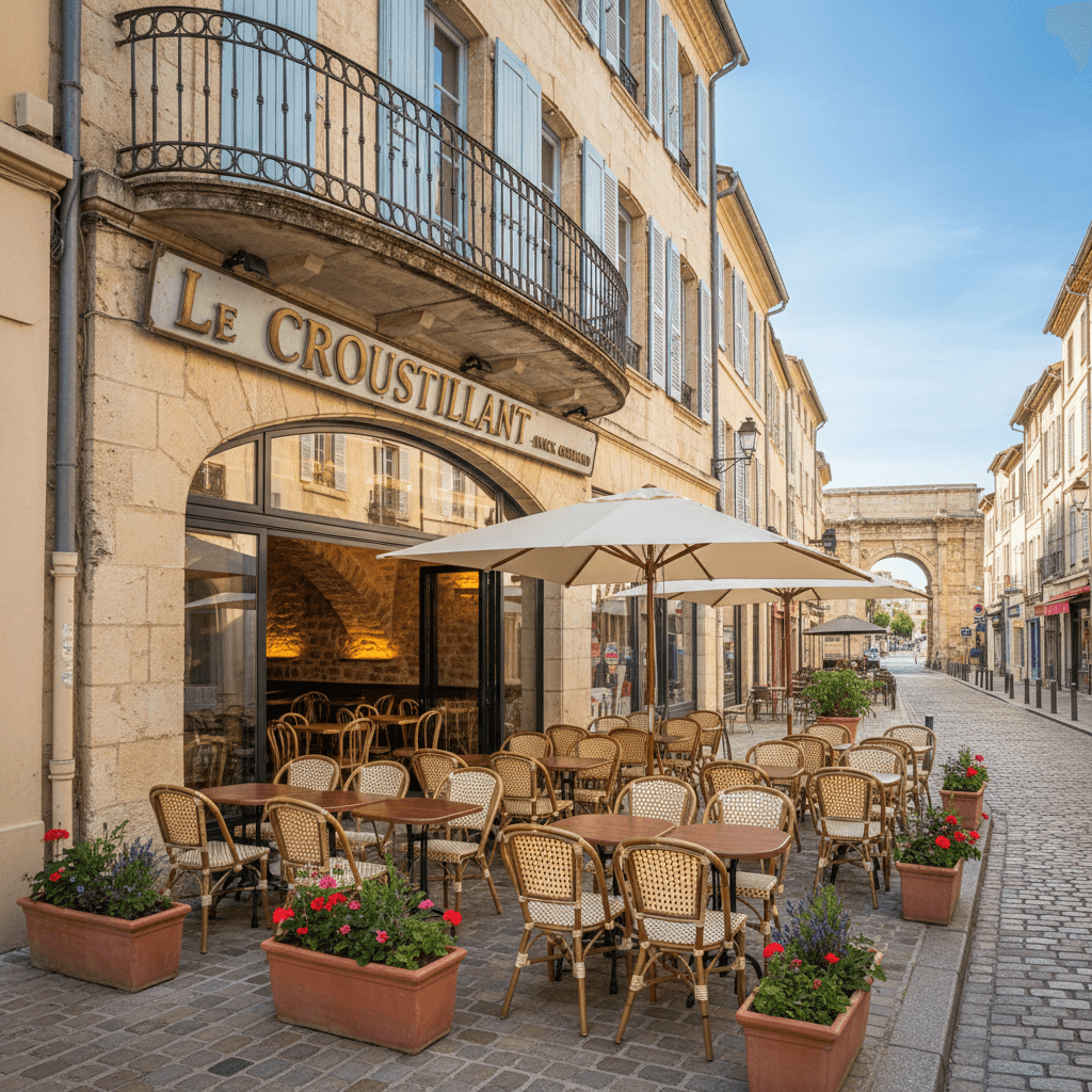 Snack 100m² à Nîmes : terrasse - cuisine équipée