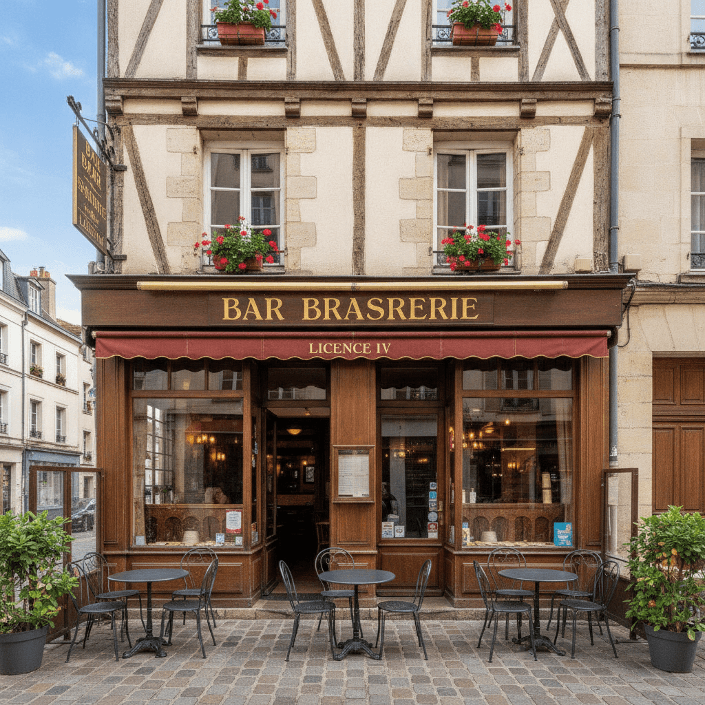 Bar-brasserie 150m² à Rouen : terrasse - licence IV