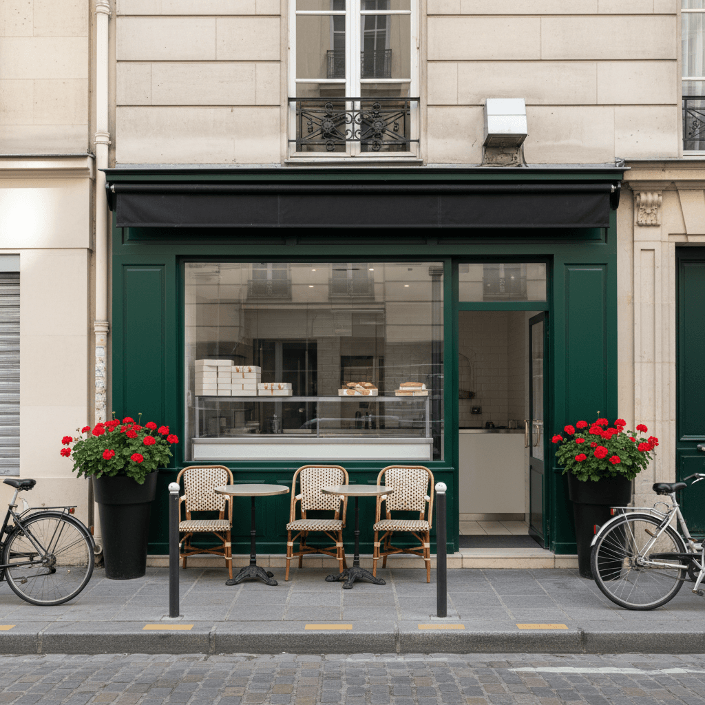 Snack 4 couverts à Paris : terrasse - extraction
