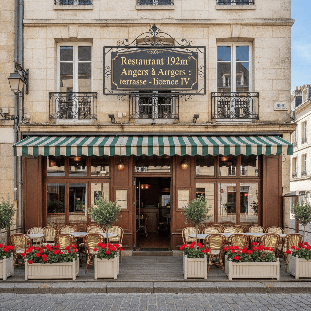 Restaurant 192m² à Angers : terrasse - licence IV - Image 1