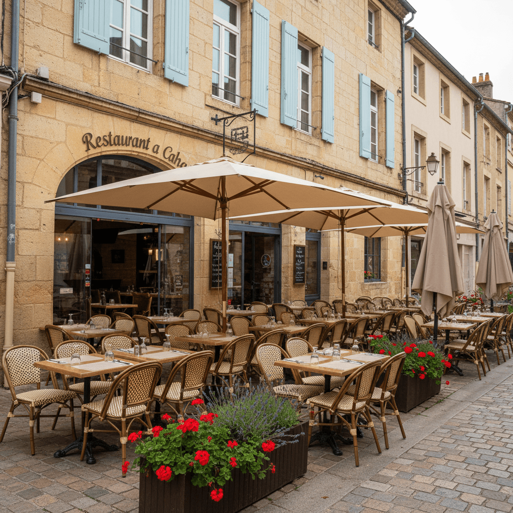 Restaurant 100m² à Cahors : terrasse - Image 1