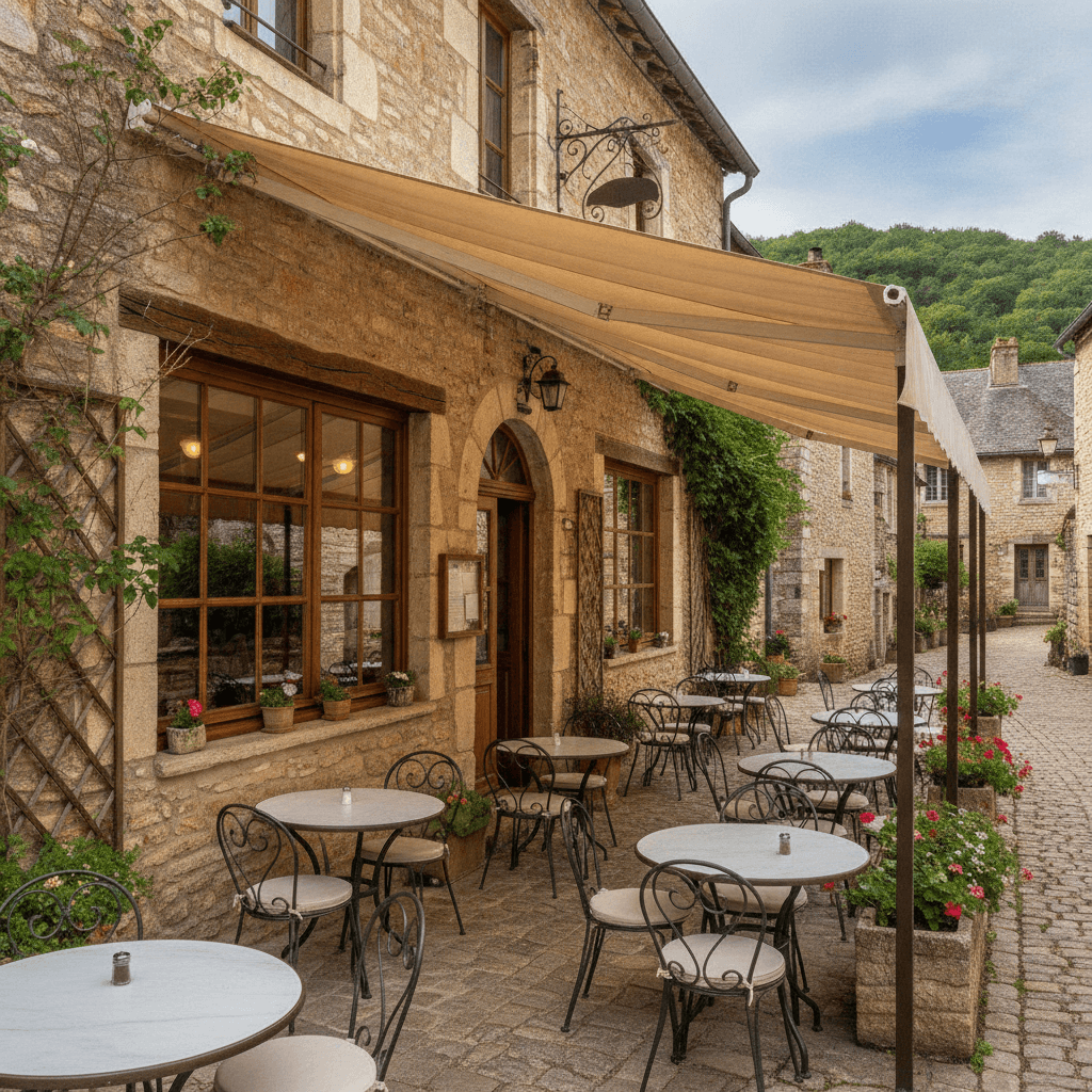 Restaurant 100m² à Saint-Cirq-Lapopie : terrasse - licence IV - Image 1