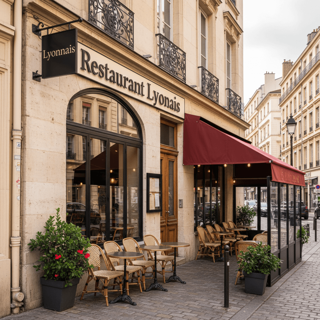 Restaurant 80m² à Lyon : terrasse - licence IV