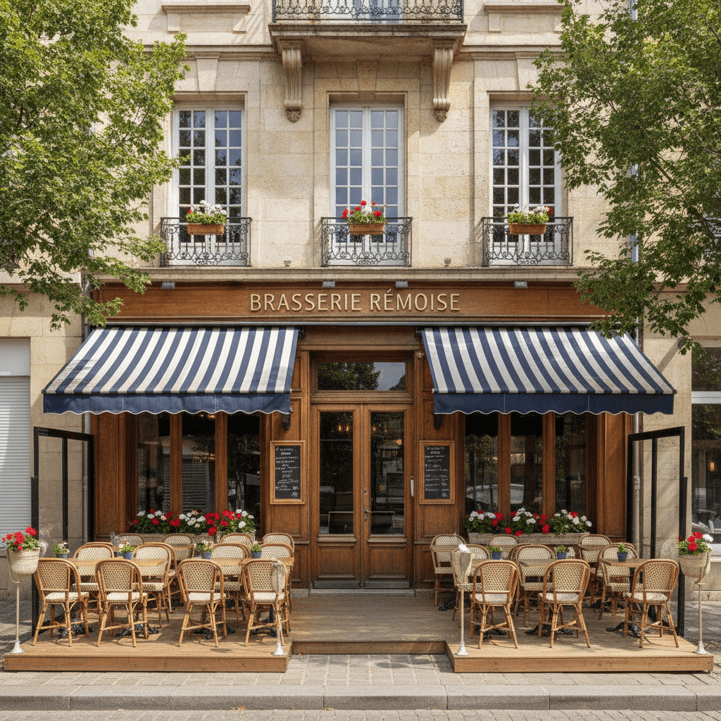 Restaurant 300m² à Reims : terrasse - licence IV - Image 1
