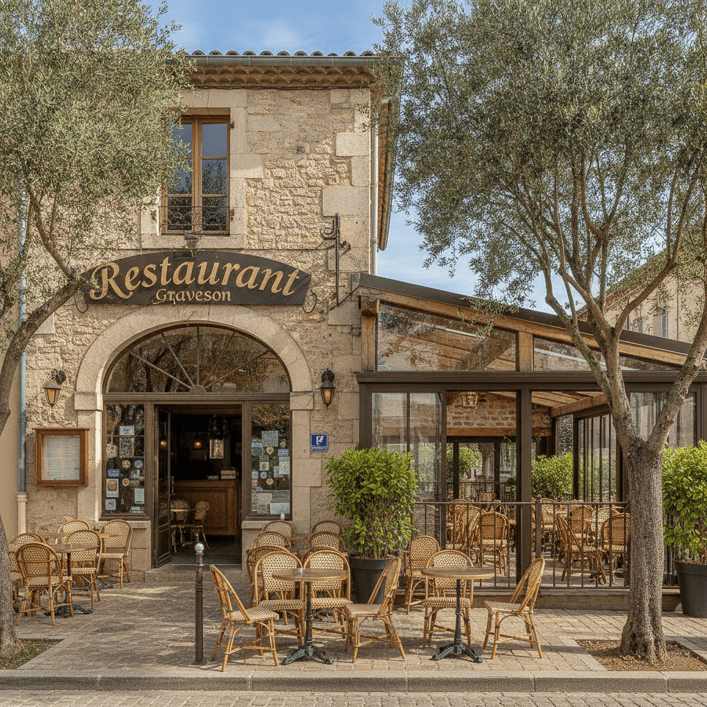 Restaurant à Graveson : terrasse - licence IV - Image 1