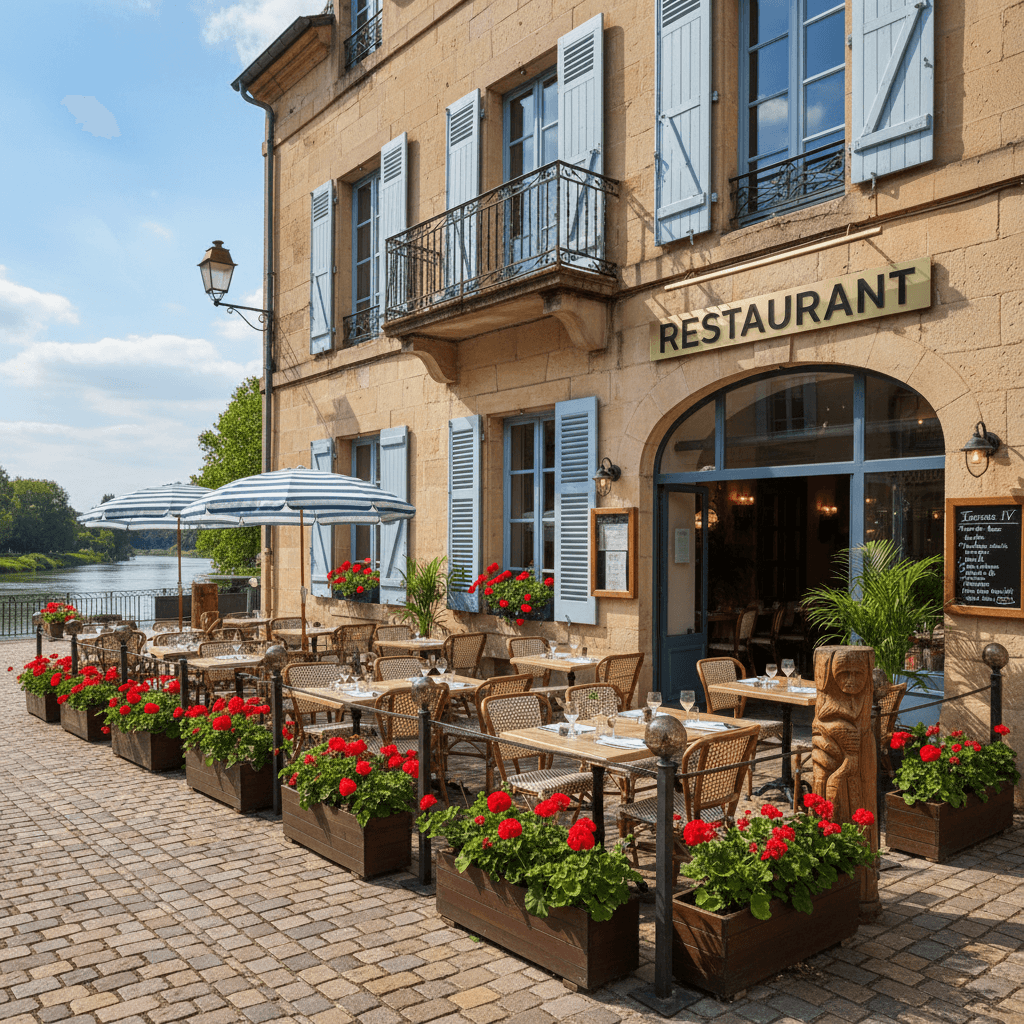 Restaurant 151m² à Bergerac : terrasse - licence IV