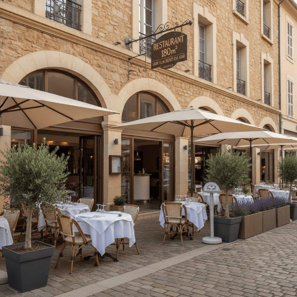 Restaurant 180m² à Saint-Laurent-Du-Var : terrasse - licence IV - Image 1