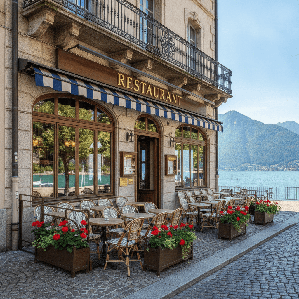Restaurant 94m² à Évian-Les-Bains : terrasse - licence IV