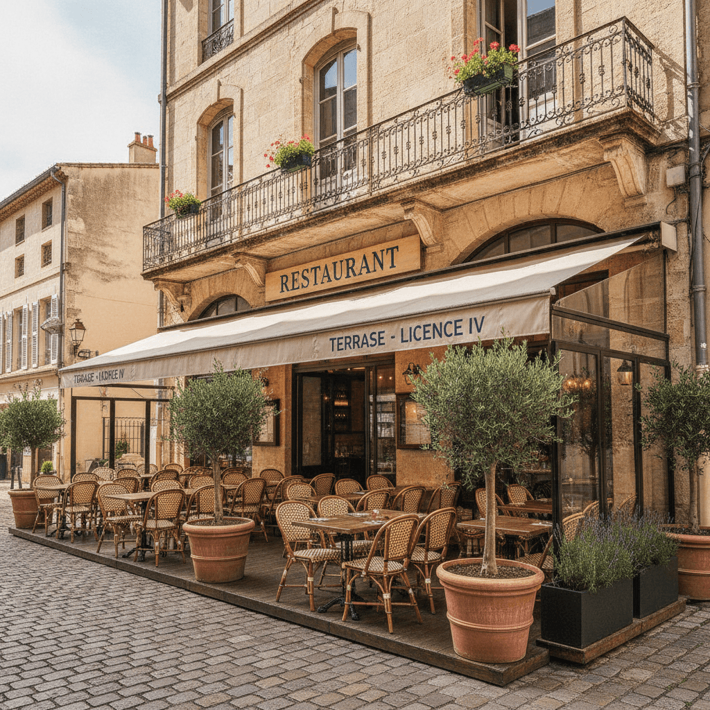Restaurant 650m² à Aix-En-Provence : terrasse - licence IV