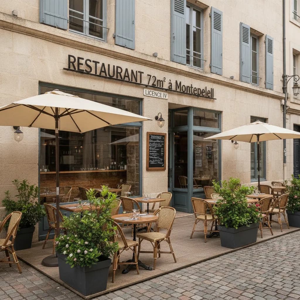 Restaurant 72m² à Montpellier : terrasse - licence IV - Image 1