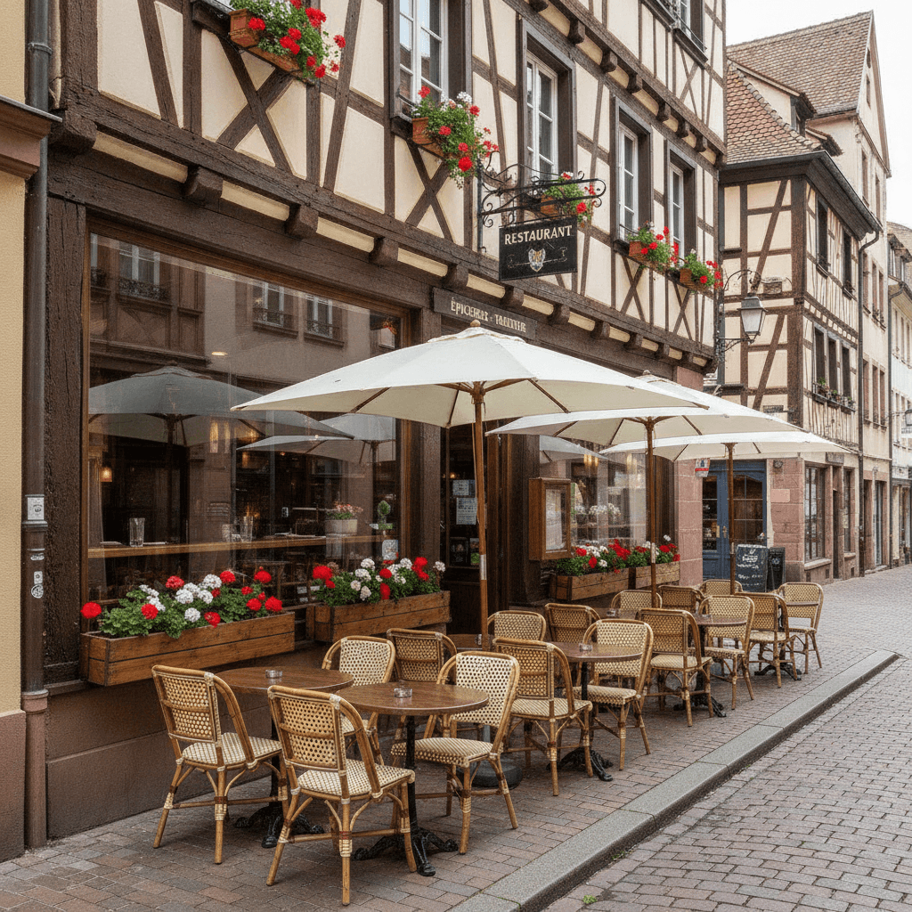 Restaurant 70m² à Strasbourg : terrasse - Image 1