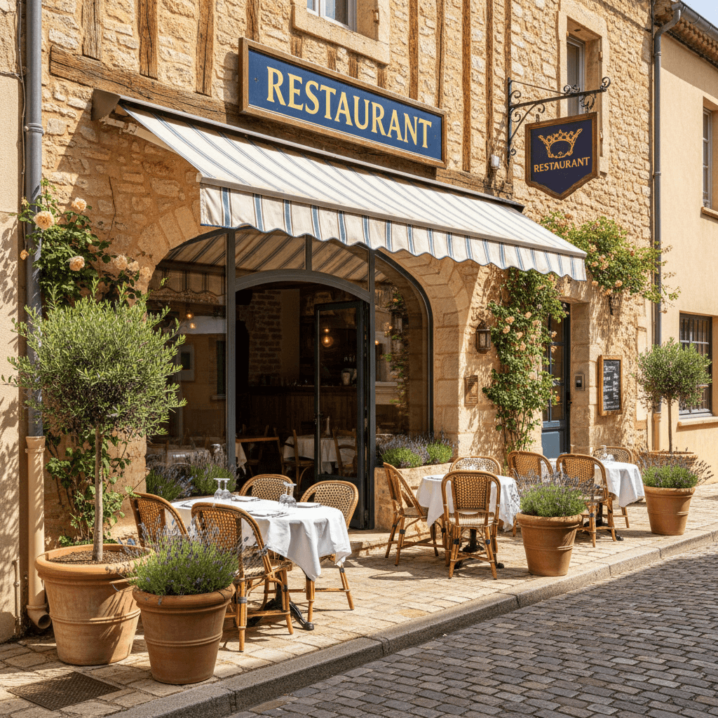 Restaurant à Entre-Vignes : terrasse - extraction - Image 1