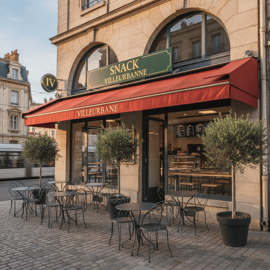 Snack 100m² à Villeurbanne : terrasse - licence IV