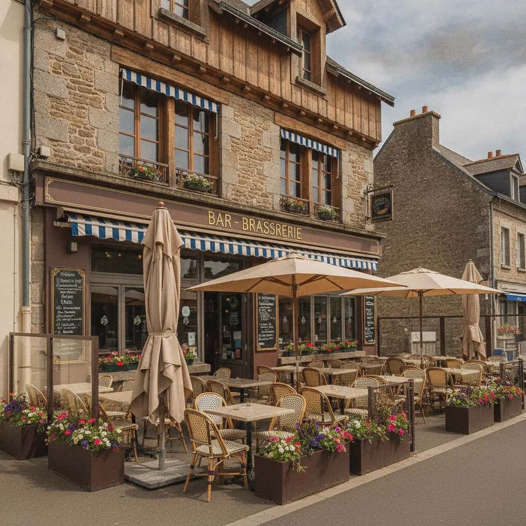 Bar-brasserie à Saint-Brieuc : terrasse - cave/réserve