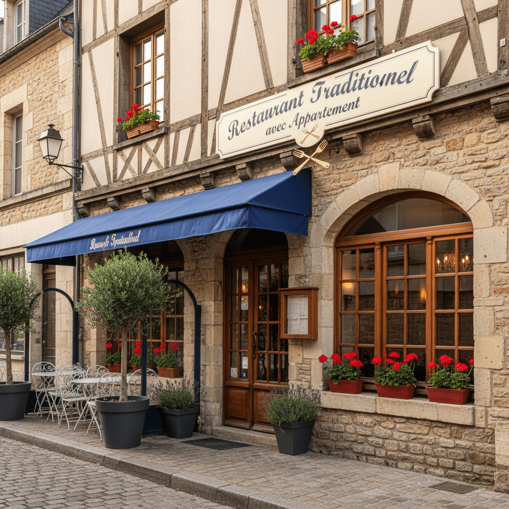 Restaurant 162m² à Bayeux : terrasse - licence IV - Image 1