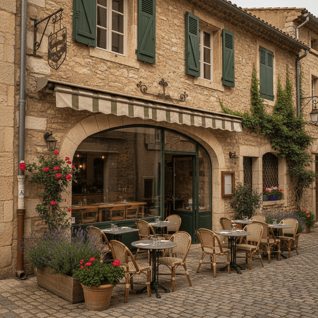 Restaurant à Saint-Rémy-De-Provence : terrasse - extraction - Image 1