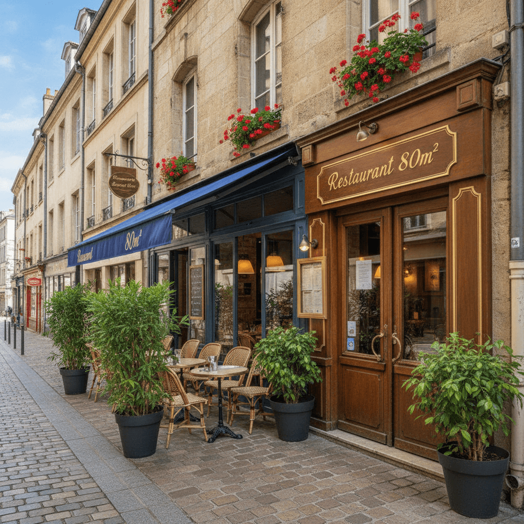 Restaurant 80m² à Dijon : terrasse - licence IV