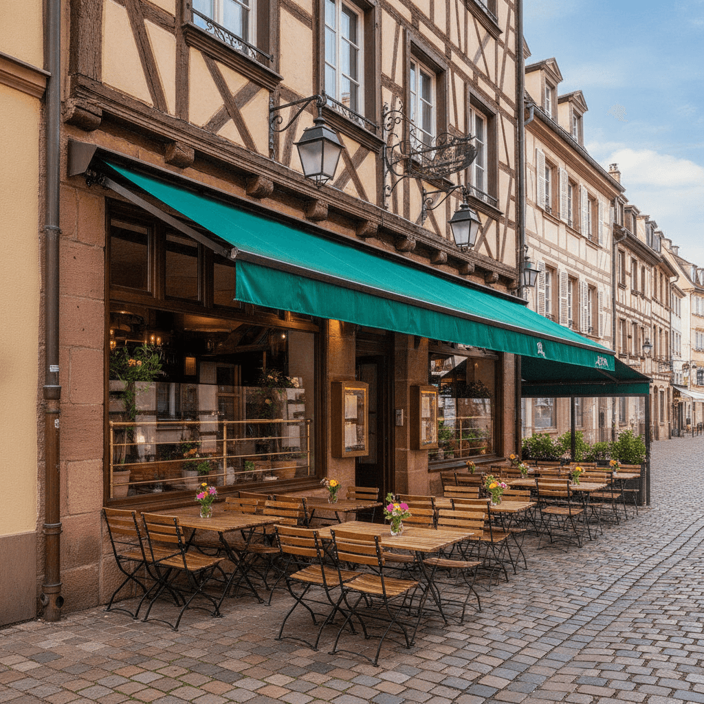 Restaurant 80m² à Strasbourg : terrasse - extraction