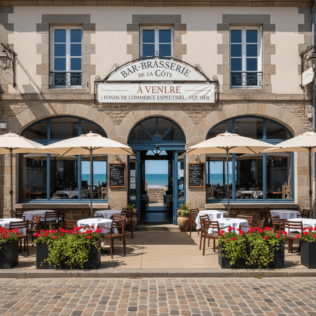 Bar-brasserie à Saint-Brieuc : terrasse - licence IV - Image 1