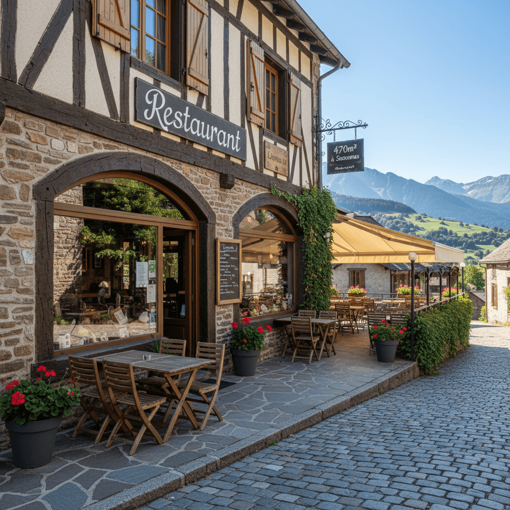 Restaurant 470m² à Sarcenas : terrasse - licence IV - Image 1