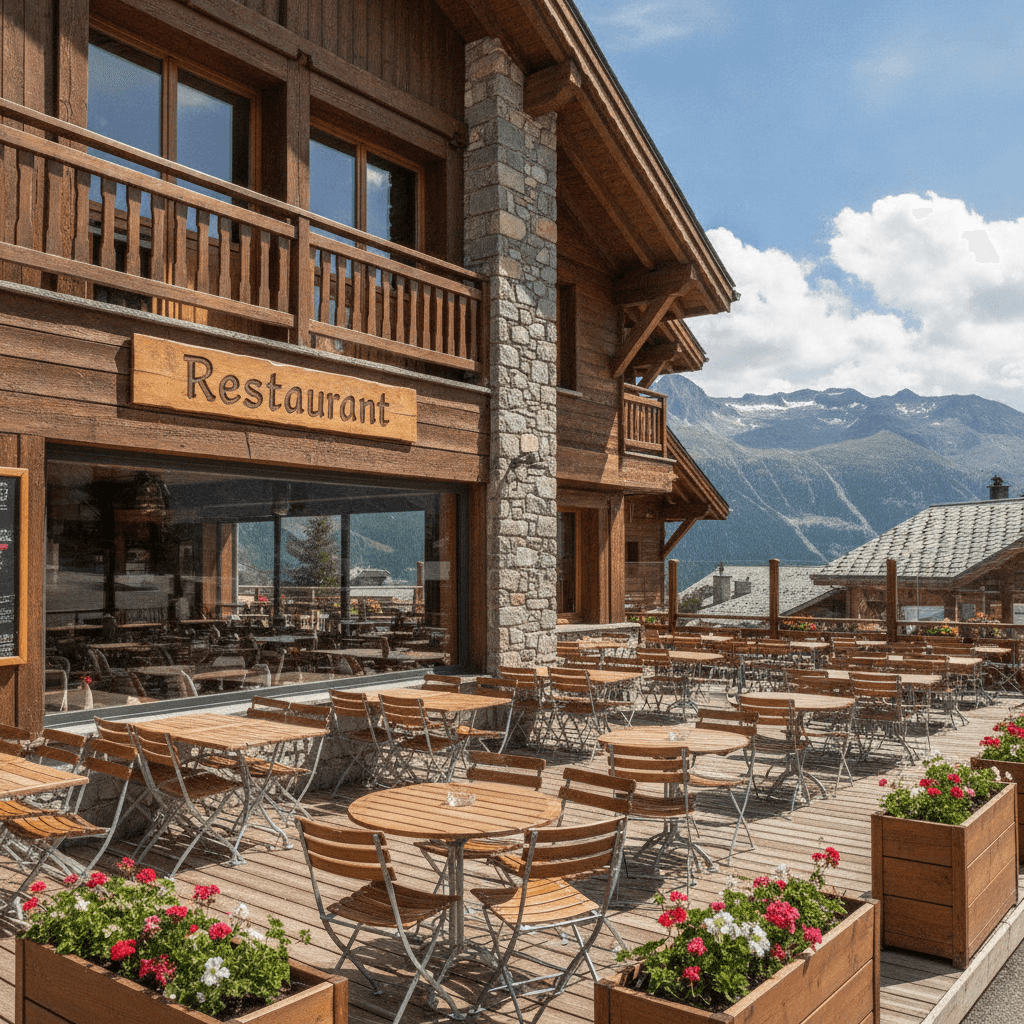 Restaurant 110m² à Orcières : terrasse - licence IV - Image 1