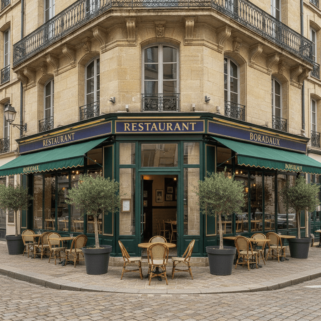 Restaurant à Bordeaux : terrasse - extraction - Image 1