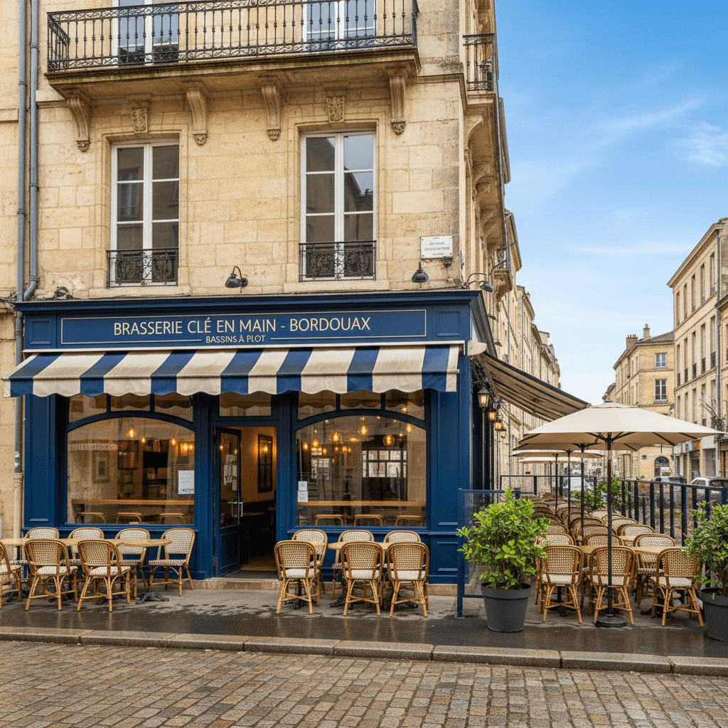 Bar-brasserie 200m² à Bordeaux : terrasse - licence IV