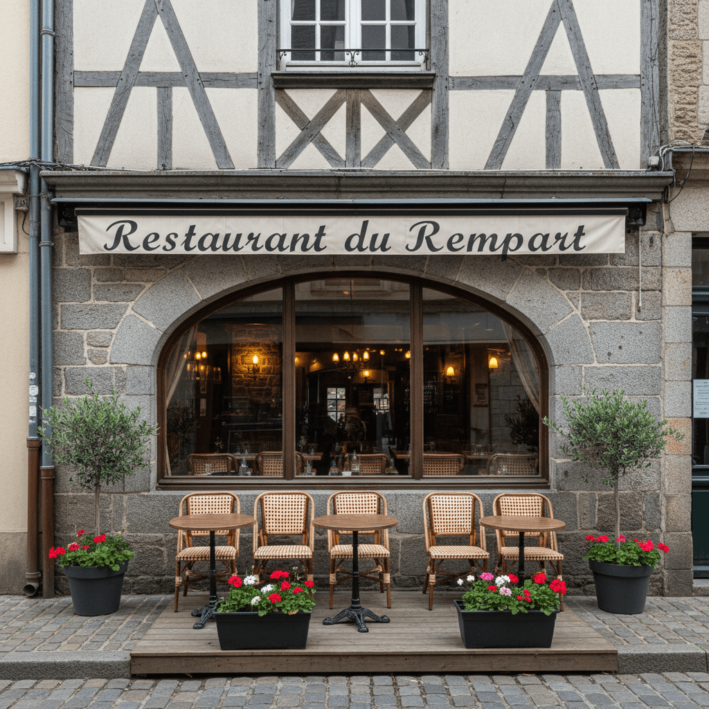 Restaurant 80m² à Dinan : terrasse - licence IV - Image 1