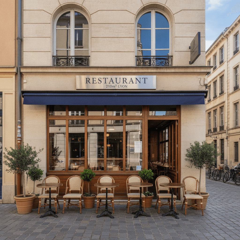 Restaurant 210m² à Lyon : terrasse - licence IV