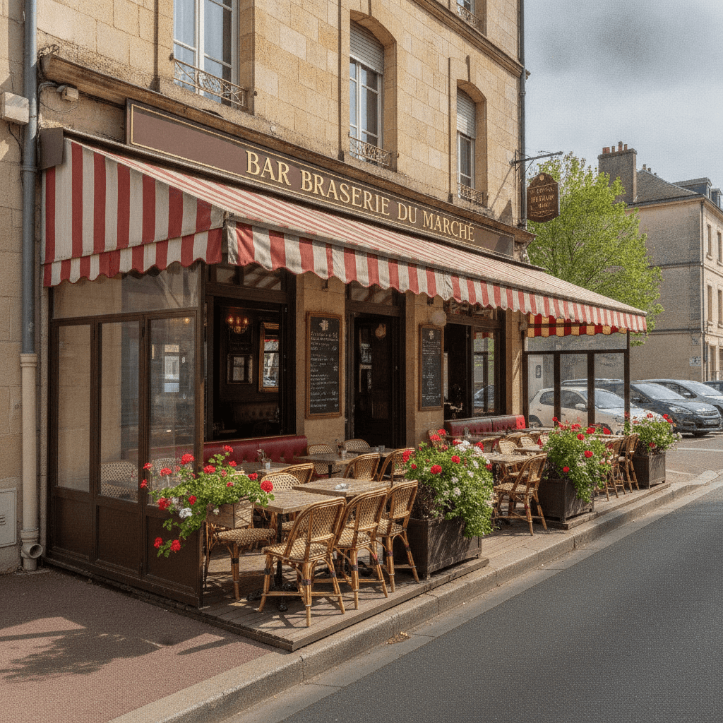 Bar-brasserie 245m² à Pessac : terrasse - licence IV